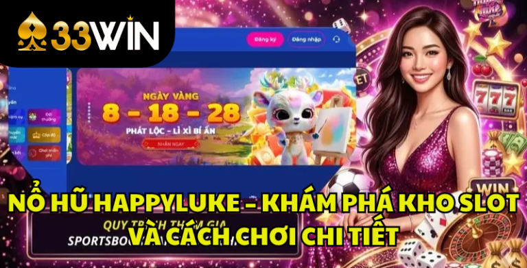 Nổ Hũ HappyLuke – Khám Phá Kho Slot Và Cách Chơi Chi Tiết Cùng 33WIN
